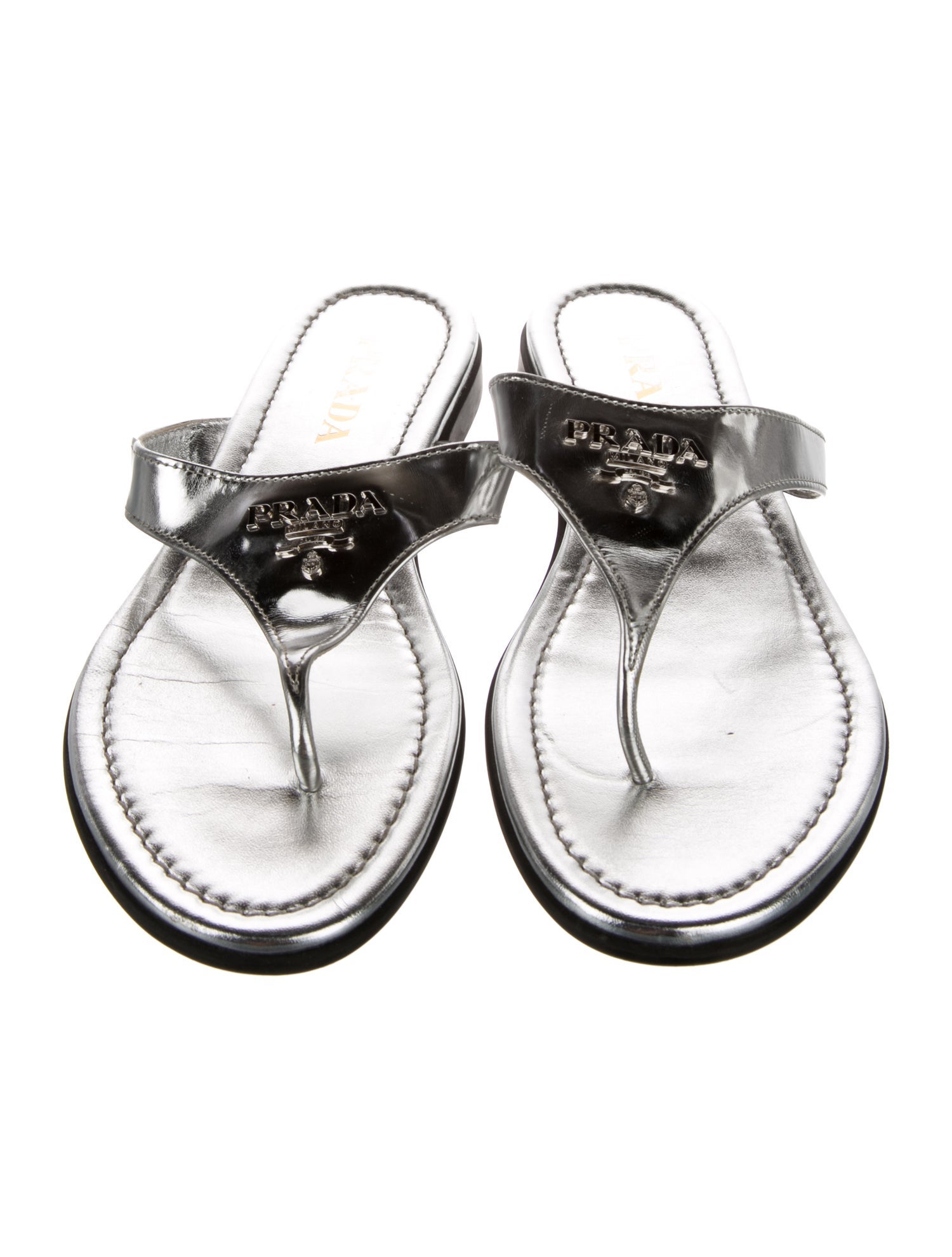 Prada Patent Leather Slides